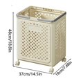 thumbnail image 3 of Rolling Laundry Hamper Foldable Wheeled Laundry Basket 37x48cm/14x18 Inches Large Clothes Hamper Wheeled Laundry Basket, 3 of 5