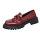 thumbnail image 2 of Xucatan Women's Patent Leather Tassel Loafers, Chunky Sole Slip-On Flat Shoes, Classic British Style Casual Shoes for Women, Plus Size Uniform Shoes Gift, 2 of 8