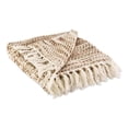 thumbnail image 1 of Design Imports CAMZ11811 Natural Tone Diagonal Stripe Acrylic Blanket Throw, 1 of 2