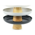 thumbnail image 3 of Plateau de Fruits Plateau de Collation Plateau de Rangement Conteneur Polyvalent Accessoire de Mariage Universel Bonbons Taille Compacte Assiettes de Table Gris, 3 of 9