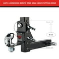 thumbnail image 3 of TYT Heavy-Duty Trailer Hitch with Lock,Fits 2-in Receiver , 9-1/2" Drop and 8-1/4" Rise,2" Towing Ball 7500 lbs, 3 of 9