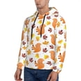 thumbnail image 3 of Fotbe Men's Hoodie with Cartoon Squirrel Pattern - Kangaroo Pocket Pullover Hooded Sweatshirt, Perfect for Daily Wear, Travel, and Home-Medium, 3 of 7