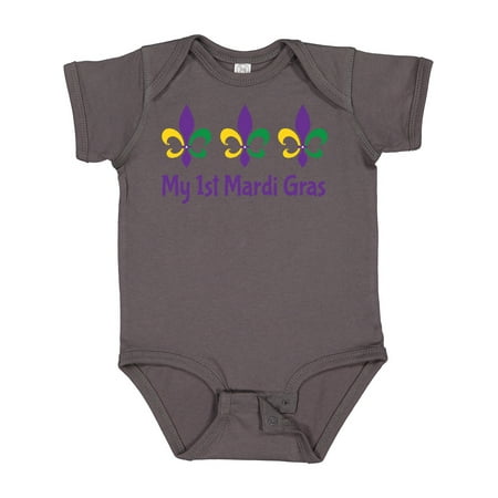 

Inktastic My 1st Mardi Gras Fleur De Lis Gift Baby Boy or Baby Girl Bodysuit