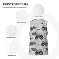 thumbnail image 6 of Gaeub Gray Tractor Men's Mesh Basketball Jersey, Quick-Drying Sleeveless Top S-4XL, Loose Muscle Tank Top -3X-Large, 6 of 9