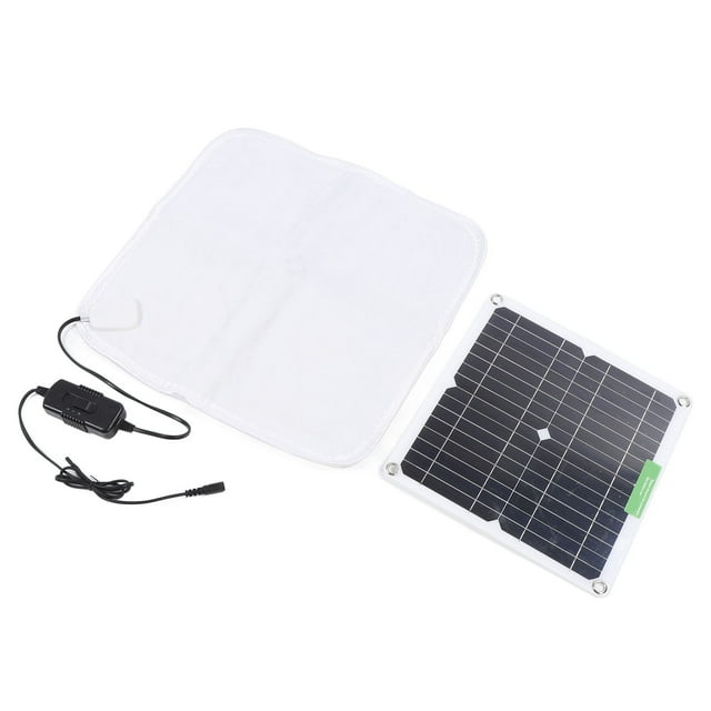 Solar Panel Heating Blanket, Solar Panel Heated Blanket Pet Heating Pad 12V 50W Rapid Uniform Heating Soft for Car Outdoor Use