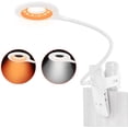 thumbnail image 1 of Lámpara de escritorio con clip de lectura recargable de 28 LED 【Blanco y ámbar】 Lámpara con clip flexible de 9 modos de brillo para bloquear la luz azul para leer libros, escritorio, Ch, 1 of 5