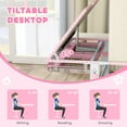 thumbnail image 4 of Qaba Kids Desk and Chair Set with Adjustable Height, Tilt Desktop, Pink, 4 of 10