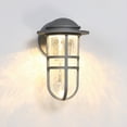 thumbnail image 4 of WAC Lighting Steampunk 13" 1-Light Aluminum Indoor/Outdoor Wall Light in Bronze, 4 of 5