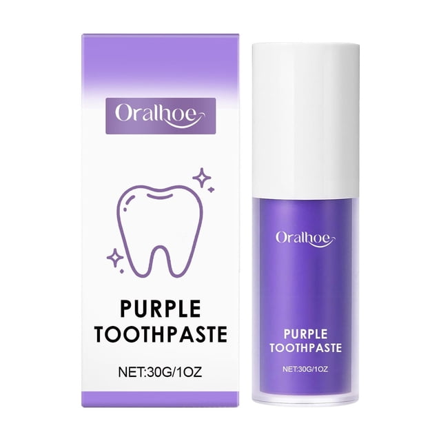 Purple Toothpaste Gently Cleanses Teeth, Stains, Yellows, Odors, and Cares for Teeth Care Toothpaste