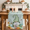 thumbnail image 2 of Table Runner 36 Inches Long for Kitchen Dining, Easter Gnomes Dresser Scarf Farmhouse, Dining Table Decorations for Wedding/Parties, Spring Watercolor Eggs Flower Wood Grain Teal 13 x 36 In, 2 of 8