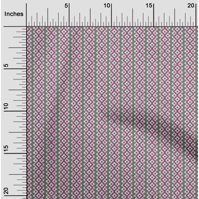 oneOone Polyester Lycra Tissu Diamant & Chevron Ikat Tissu Imprimé par la Cour 56 Pouces de Large