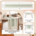 thumbnail image 5 of Boho Table Runner, Farmhouse Macrame Wedding Table Runner For Garden & Outdoor Decor, Summer And Autumn Bridal Shower Decor, Rustic Woven Cotton Crochet Lace With Tassels For Living Room, 108x12 Inch, 5 of 8