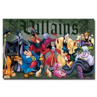 Disney VIllains - Group Pose Wall Poster, 14.725