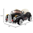 thumbnail image 2 of Ride On Toy Car, Battery Powered Classic Car Coupe With Remote Control and Sound by Rockin' Rollers – Toys for Boys and Girls, 3 Year Olds And Up (Black), 2 of 7