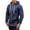 Blue, variant on Men's Lightweight Zipper Hoodie Sweatshirt Jacket Men's Stitching Drawstring Hooded Slim Fashion Jacket Coat Outwear Gray XXL