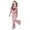 A01-Pink, variant on LRen Girls Outfits Size 5 Print Short Sleeve T-Shirt and Wide Pants Outfits Set Crewneck Casual Daily Activewear Clothing Set for Girls Preppy Clothes Valentines Day Classroom Gifts