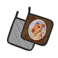 thumbnail image 2 of Carolines Treasures 7007PTHD Airedale Terrier in Flowers Pair of Pot Holders , 7.5HX7.5W, multicolor, 2 of 3