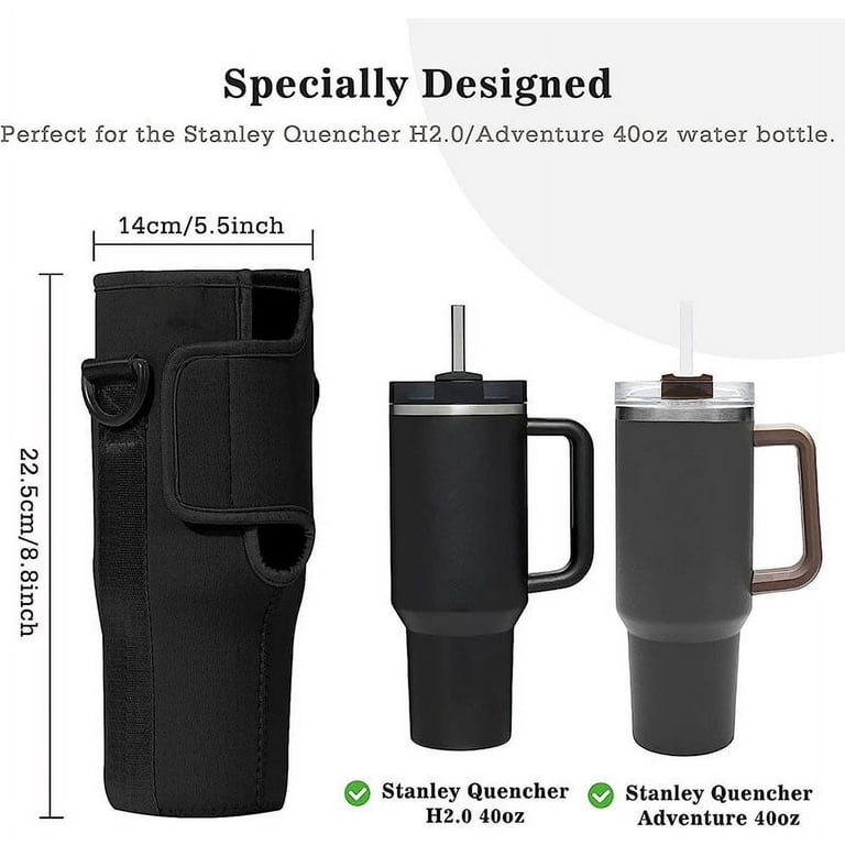 Water Bottle Bag for Stanley 40 Oz Tumbler with Handle, Neoprene Stanley Cup