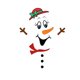 thumbnail image 2 of Fiudx Ofertas del día Pegatina magnética para frigorífico con expresión de muñeco de nieve navideño, decoración navideña, pegatina de pared para puerta de garaje DIY, 2 of 5