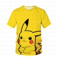 thumbnail image 1 of Novedad de verano, camiseta de cuello redondo 3d para niños y niñas, camiseta de manga corta de Anime japonés Pikachu Cool para niños 20233XL heqiyong CONDUJO, 1 of 2