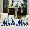 thumbnail image 3 of Adeeing Mr & Mrs Signs Large Mr & Mrs Wooden Letters for Sweetheart Table, Rustic Wedding Centerpiece, Photo Props, Wedding Decorations for Anniversaries, Navy Blue, 3 of 6
