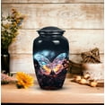 thumbnail image 4 of 10 Inch Urn (Pack Of-1) Large Urns For Human Ashes Adult Male - Cremation Urns For Burial In Ground - Metal Urn - Burial Urns For Cremated Remains - Decorative Urns - Black Urn, 4 of 5