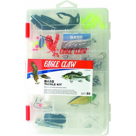 UPC: 0047708671101 | Eagle Claw Bass Tackle Kit 55 Pieces