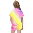 thumbnail image 5 of NAISIBABY Girls Pajama Sets, Tie-dye Supersoft Short Sleeve Tops Shorts Casual 2-Piece Home Clothes Multicolor 2-3T, 5 of 6