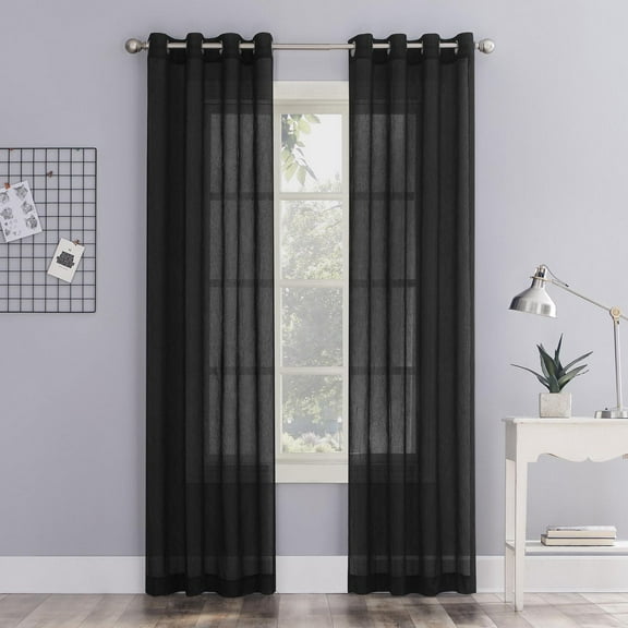 Mainstays Crushed Voile Window Curtains Panel Pair