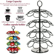 SUSWIM Coffee Pod Carousel Holder Organizer Compatible with 36 Cup Pods,K Cup Holder(Black)