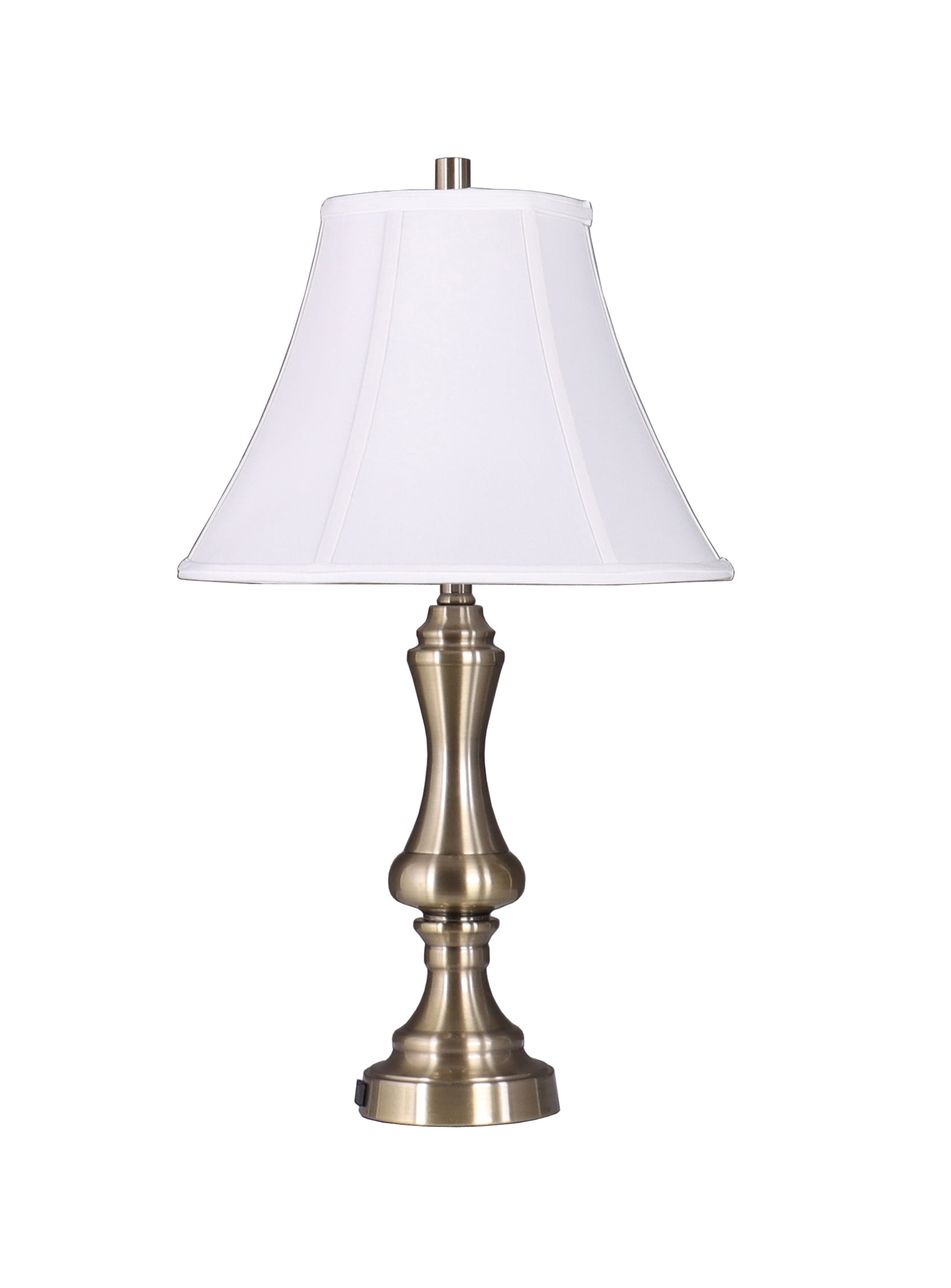 Simplee Adesso White Fabric Bell Softback Lamp Shade, 7"Dx15"Dx11"H, Transitional, Adult Office Use