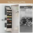 thumbnail image 3 of Shoreew Shoe Organizer 8 Tier Over The Door Shoe Organizer Hanging Closet Shoe Storage with Large Deep Pockets Fits 16-24 Pairs of Sneakers Sandals Boots, 3 of 7