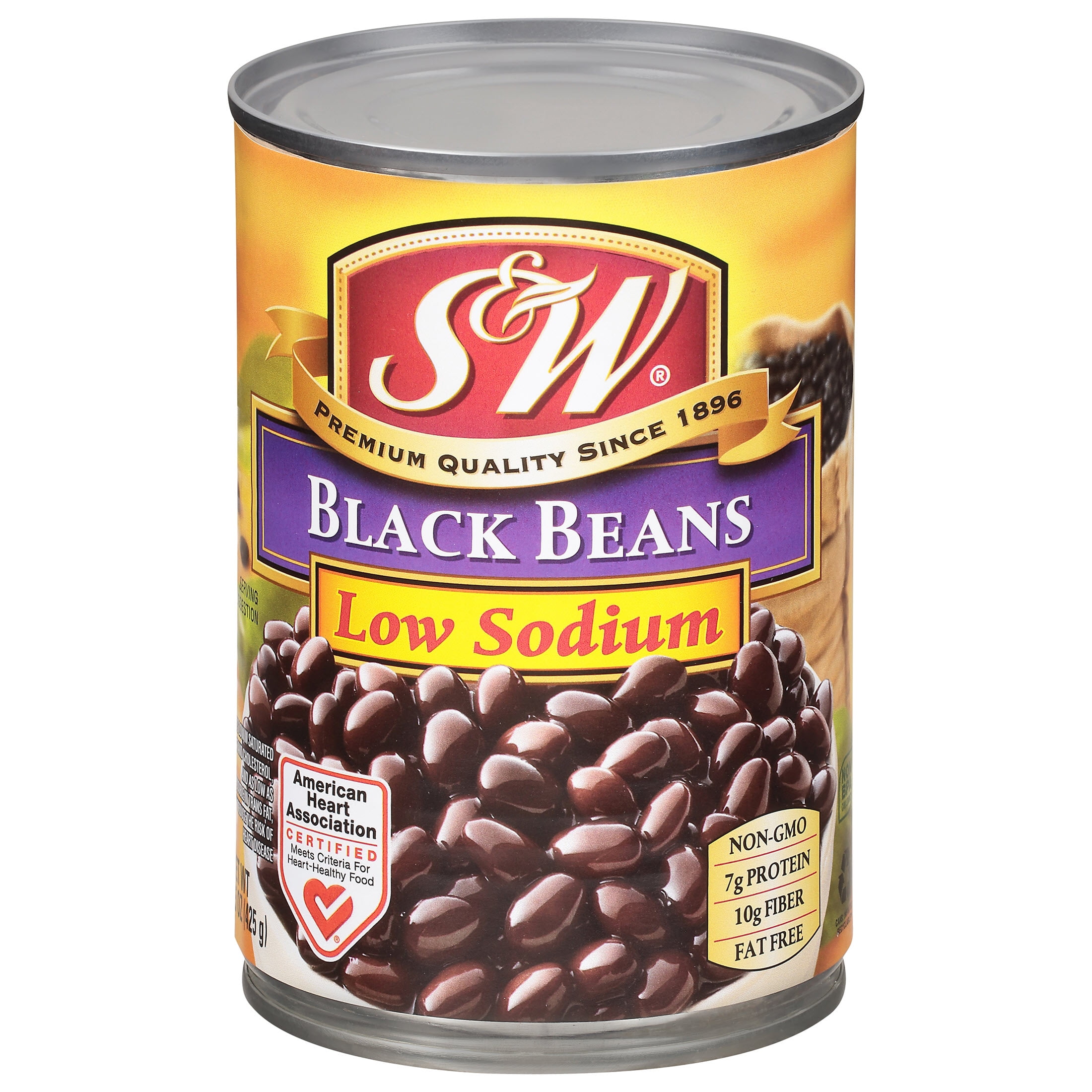 S&W Black Beans - Low Sodium - 15 oz. Can