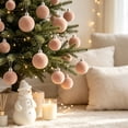 thumbnail image 5 of 42-Pack Velvet Christmas Ball Ornaments Set, Flocked Hanging Baubles, Assorted Sizes, Xmas Tree Holiday Decor, 5 of 8