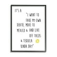 thumbnail image 2 of Stupell Industries Live Off Tequila & Tacos Phrase Food & Beverage Painting White Framed Art Print Wall Art, 2 of 5