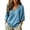 Light Blue, variant on YuXingFu Women's Tops, Tees & Blouses V-Neck Pleated Ruffle Hem for Casual Pink S