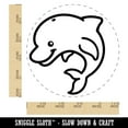 thumbnail image 2 of Debonair Jumping Dolphin Rubber Stamp for Scrapbooking Crafting Stamping - Large 1-1/4 Inch, 2 of 7
