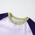 thumbnail image 6 of Viluyesy Girls Boys T-Shirt 10-12T, Short Sleeve Cotton Crew Neck Summer Casual Raglan Tee Purple(3-15T), 6 of 7