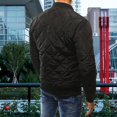 thumbnail image 3 of Chaqueta Acolchada De Invierno Con Cuello Levantado De Diamantes De Manga Larga Para Hombre (Negro L) Tmvgtek Caballero, 3 of 9