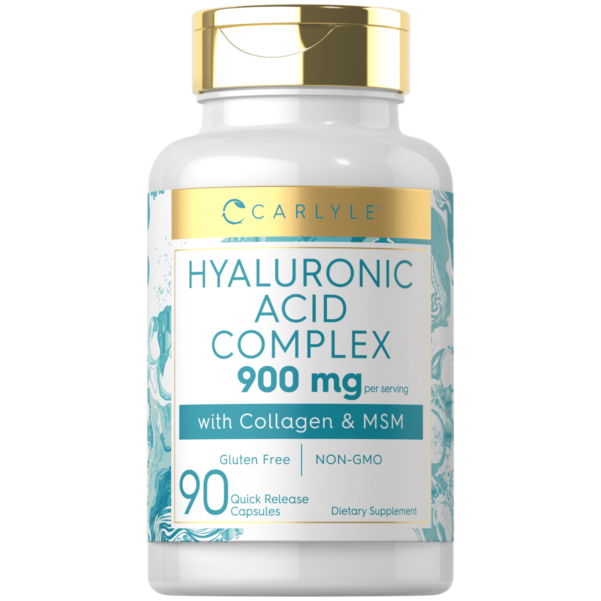 Hyaluronic Acid Supplement with Collagen 900mg | 90 Capsules | with MSM | By Carlyle