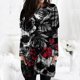 thumbnail image 2 of Vestido estampado de Halloween con bolsillo de cuello redondo y manga larga informal para mujer Fridja  yut1412, 2 of 5