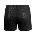thumbnail image 5 of CIENVNSTG Women's Sequins Elastic High Waist Shorts Straight Leg Sparkly Glitter Bottoms for Party Gathering Night Event And Fashion Casual Styling Black Black L, 5 of 6