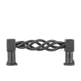thumbnail image 5 of Black Cabinet Drawer Pulls Wrought Iron Antique Weaved Design 3 1/2" W, 3 1/8" Boring Renovator's Supply Set of 4, 5 of 9