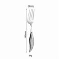 thumbnail image 3 of Leeye Feather Design Stainless Steel Salad Fork and Knife Set, Decorative Petite Cutlery Pair with Sculpted Handles for Elegant Dining, 3 of 3