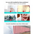 thumbnail image 3 of Window Privacy Film Red Farmhouse Stained Glass Window Film Decorative Sun Block Window Cover Gradient Buffalo Plaid Lattice Grid Window Clings Static Adhesive Sticker for Bathroom 17.7"x39.3", 3 of 7