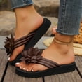 thumbnail image 2 of Dakaela Women's Flower Flip Flops 2026 Yoga Mat Slip on Flat Thong Sandals Summer Beach Slides Casual Walking Slippers for Travel Vacation Size 6-10, 2 of 6