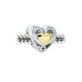 thumbnail image 2 of Bling Jewelry Womens Couples Love Knot Crystal Bead Charm Infinity Heart Two Tone Gold Sterling Silver, 2 of 3