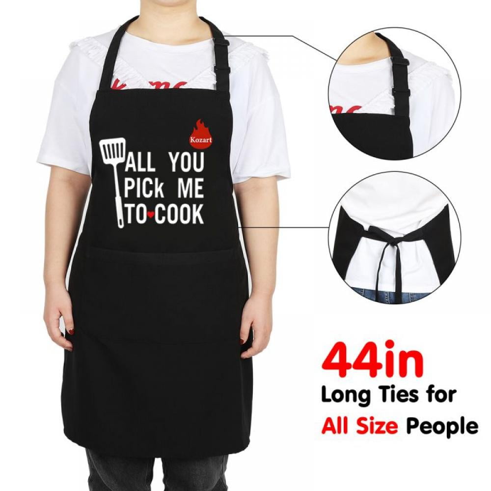 Luxsea Funny Aprons for Women Men Adjustable Kitchen Chef Aprons with 3  Pockets for Cooking Baking - Birthday Thanksgiving Christmas Apron Gifts  for 