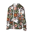 thumbnail image 2 of Rocae Rabbits on Floral Print Breathable Sun Protection Hoodie Quick-Dry Lightweight Long Sleeve Hoodie Unisex Running Sports Shirt 3X-Large, 2 of 9