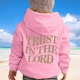 thumbnail image 4 of LIUJUNSHOP Hoodie Christian Hoodies for Women Preppy Letter Graphic Printed Comfy Casual Long Sleeve Pullover Sweatshirts Pink 12-13 Years, 4 of 8